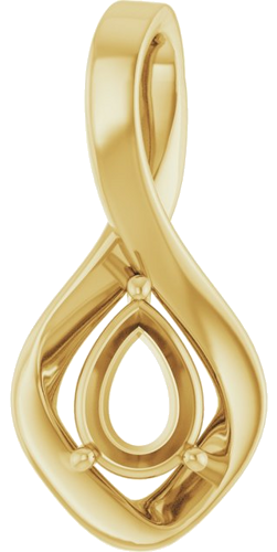 Pakabukas „Infinity-Inspired“ 14k yellow gold Pear 7mm x 5mm (1)