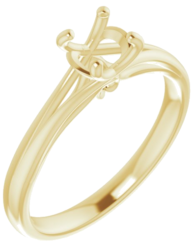 Sužadėtuvių Žiedas „Solitaire“ 14k yellow gold Round 5.8mm (1)