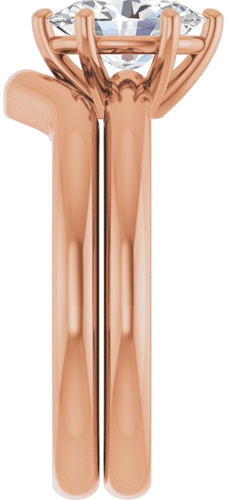 Sužadėtuvių Žiedas 14k rose gold Oval 8mm x 6mm (9)