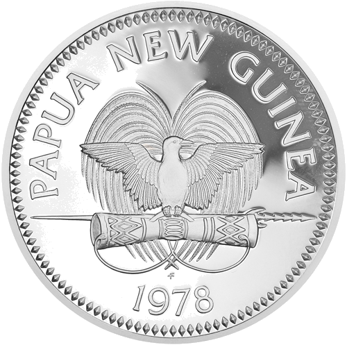 10 Kina (1978) Papua New Guinea silver coin (2)