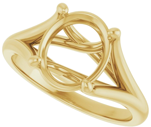 Sužadėtuvių Žiedas „Solitaire“ 585 Geltonojo Aukso Oval 10mm x 8mm (5)