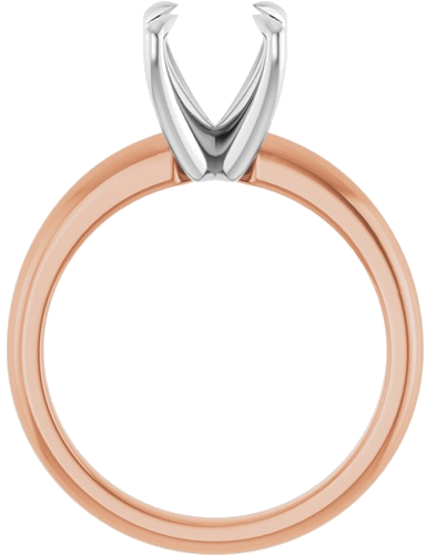 Sužadėtuvių Žiedas „Claw-Prong Solitaire“ 14k rose/white gold Round 8mm (2)