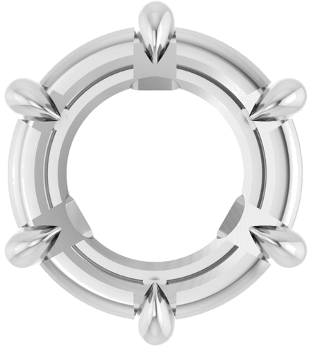 Pakabukas „Solitaire“ 585 Baltojo Aukso Round 7.5mm (1)