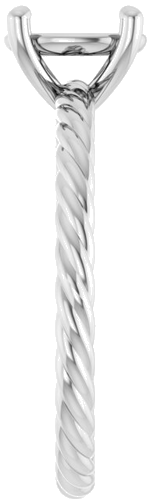 Sužadėtuvių Žiedas „Solitaire“ 585 Baltojo Aukso Oval 8mm x 6mm (4)