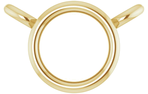 14K Yellow 3 mm Round Rose-Cut Bezel-Set Necklace Center (1)