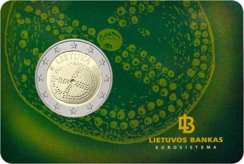 2016 Lietuva, Baltijas kultūra, 2 eiro BU monēta uz kartes (1)