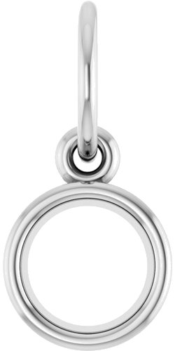 Pakabukas „Bezel-Set Solitaire Charm“ 14k white gold Round 5.2mm (1)
