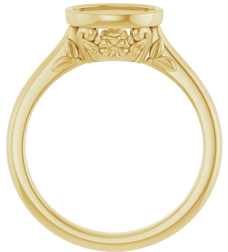 Sužadėtuvių Žiedas „Bezel-Set“ 14k yellow gold Oval 8mm x 6mm (2)