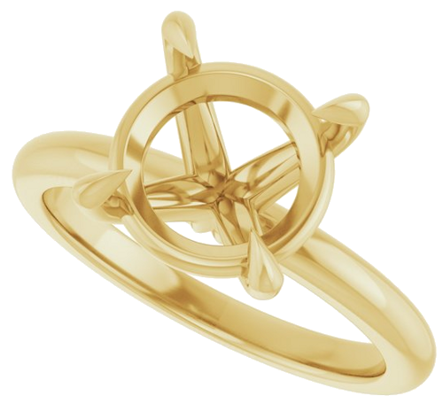 Sužadėtuvių Žiedas „Claw-Prong“ 14k yellow gold Round 10mm (5)