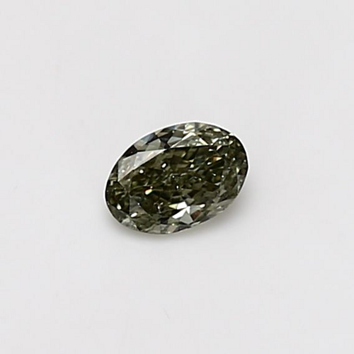 0.2 carat Fancy Grayish Yellowish Green-SI2 Natūralus Oval Deimantas (1)