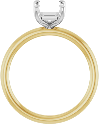Sužadėtuvių Žiedas „Claw-Prong Solitaire“ 14k yellow/white gold Emerald 8mm x 6mm (2)