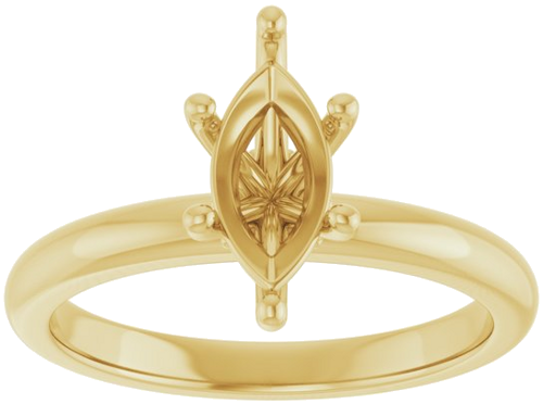 Sužadėtuvių Žiedas „Accented“ 14k yellow gold Marquise 10mm x 5mm (3)