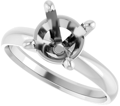 Sužadėtuvių Žiedas „Solitaire“ 14k white gold Round 8mm (5)