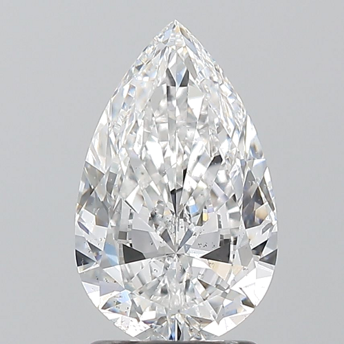1.7 carat D-SI2 Natūralus Pear Deimantas (1)