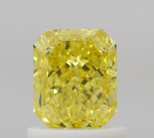 1.01 carat Fancy Vivid Yellow-VVS2 Natūralus Radiant Deimantas (1)