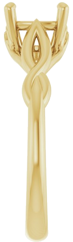 14K Yellow  8x6 mm Oval Solitaire Engagement Ring Mounting (4)