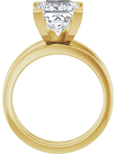 Sužadėtuvių Žiedas 14k yellow gold Square 8mm (7)