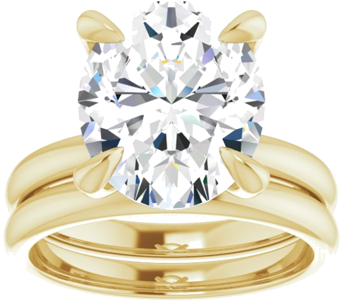 Sužadėtuvių Žiedas „Solitaire“ 10k yellow gold Oval 12mm x 10mm (8)