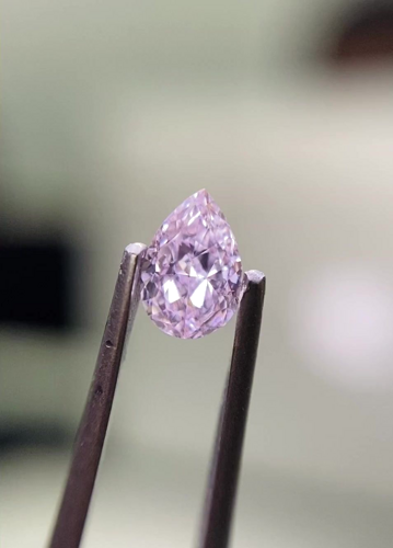 0.3 carat Fancy Light  Pink-SI2 Natūralus Pear Deimantas (1)