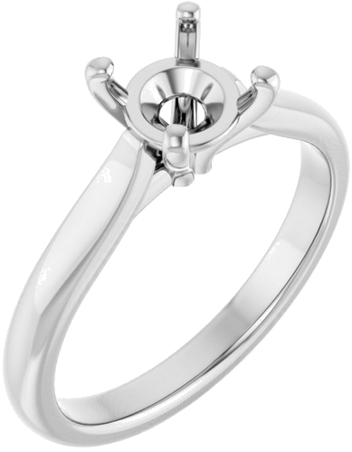 Sužadėtuvių Žiedas 14k white gold Round 6.5mm (1)