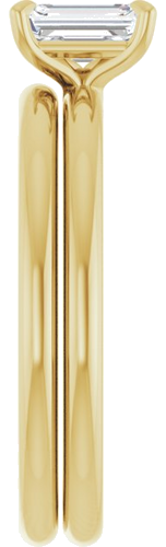 10K Yellow  6x4 mm Emerald Solitaire Engagement Ring Mounting (9)