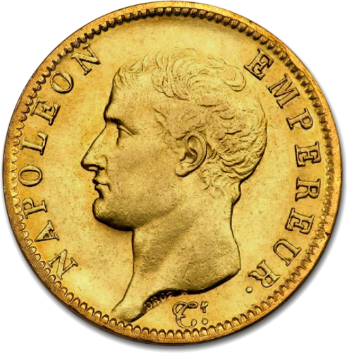 40 franku Francijas impērijas zelta monēta - Napoleons Bonaparts AN13/14 (1804-1805) (1)