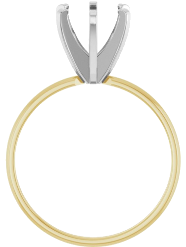 Sužadėtuvių Žiedas „Solitaire“ 14k yellow/white gold Round 7.4mm (2)
