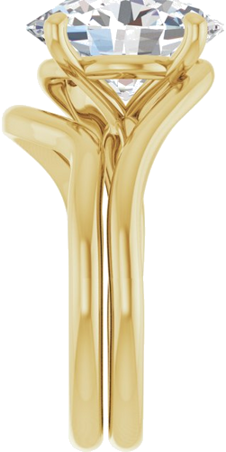 Sužadėtuvių Žiedas „Bypass“ 14k yellow gold Oval 12mm x 10mm (9)