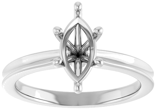 Sužadėtuvių Žiedas 14k white gold Marquise 10mm x 5mm (3)
