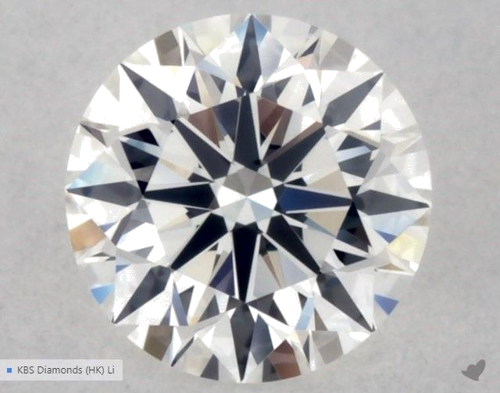 0.56 carat G-VVS2 Excellent cut Natūralus Round Deimantas (1)