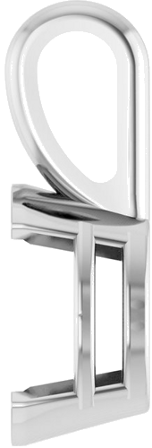 14K White 8x6 mm Oval Solitaire Pendant Mounting (3)