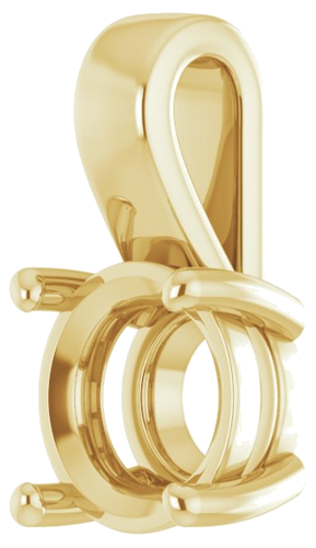 Pakabukas „Solitaire“ 417 Geltonojo Aukso Round 8mm (2)