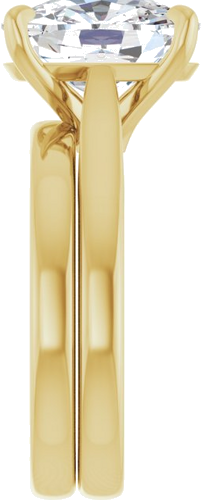 Sužadėtuvių Žiedas „Claw-Prong Solitaire“ 14k yellow gold Elongated Cushion 11mm x 9mm (8)