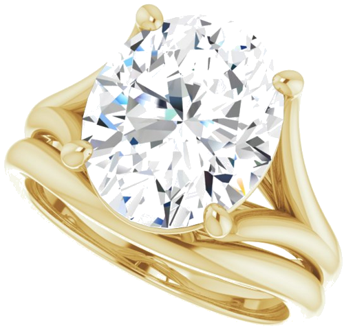 Sužadėtuvių Žiedas „Solitaire“ 18k yellow gold Oval 12mm x 10mm (10)