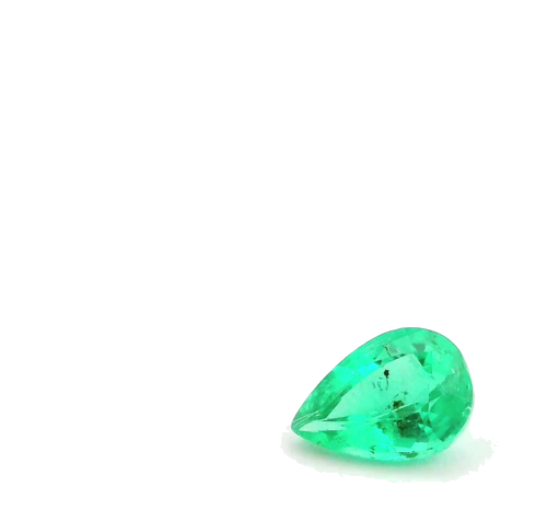 0.36 carat GREEN Pear Smaragdas (1)
