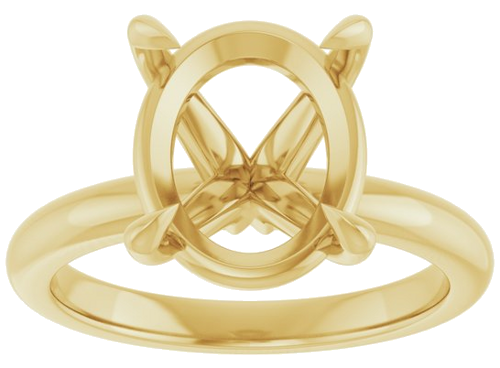 Sužadėtuvių Žiedas „Claw-Prong“ 18k yellow gold Oval 12mm x 10mm (3)