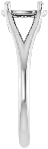 14K White 8x6 mm Oval Solitaire Engagement Ring Mounting (4)