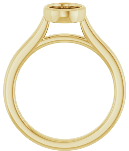 Sužadėtuvių Žiedas „Bezel-Set Solitaire“ 14k yellow gold Oval 8mm x 6mm (2)