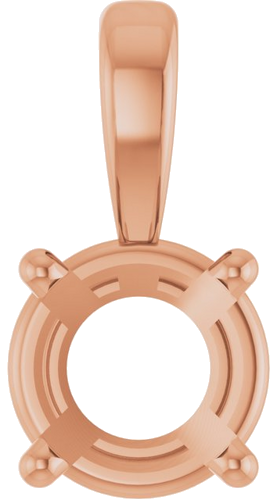 14K Rose 5.5 mm Round 4-Prong Pendant Mounting (1)