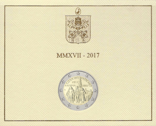 2017 Vatikāna Fatima 2 eiro monēta (2)