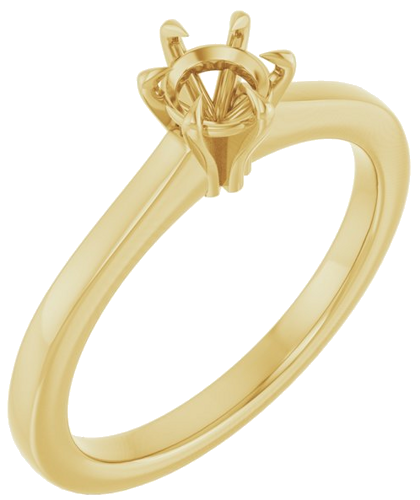 Sužadėtuvių Žiedas „Claw-Prong“ 10k yellow gold Round 4.8mm (1)