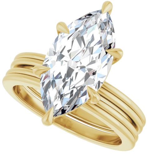 Sužadėtuvių Žiedas „Claw-Prong Solitaire“ 14k yellow gold Marquise 16mm x 8mm (10)