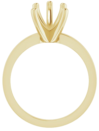 14K Yellow 12x8 mm Pear Solitaire Engagement Ring Mounting (2)