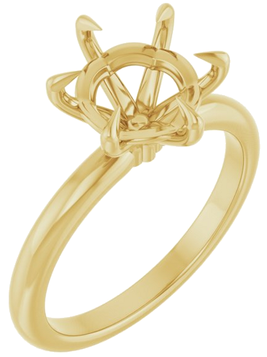Sužadėtuvių Žiedas „Solitaire“ 14k yellow gold Round 9mm (1)