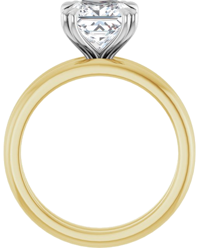 Sužadėtuvių Žiedas „Double Claw-Prong“ 14k yellow/white gold Square 7mm (7)