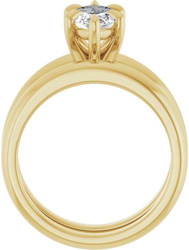 Sužadėtuvių Žiedas „Claw-Prong Solitaire“ 14k yellow gold Marquise 12mm x 6mm (7)