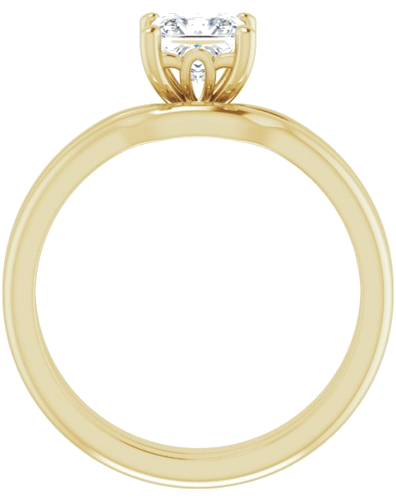 Sužadėtuvių Žiedas 14k yellow gold Square 5mm (7)