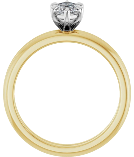 Sužadėtuvių Žiedas „Claw-Prong“ 14k yellow/white gold Marquise 9mm x 4.5mm (7)