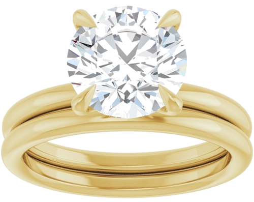 Sužadėtuvių Žiedas „Claw-Prong Solitaire“ 14k yellow gold Round 8.8mm (8)