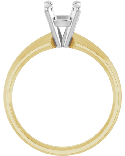 Sužadėtuvių Žiedas „Solitaire“ 14k yellow/white gold Round 6.5mm (2)